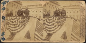 President McKinley presenting Admiral Dewey to the cheering crowds at the Capitol, Washington