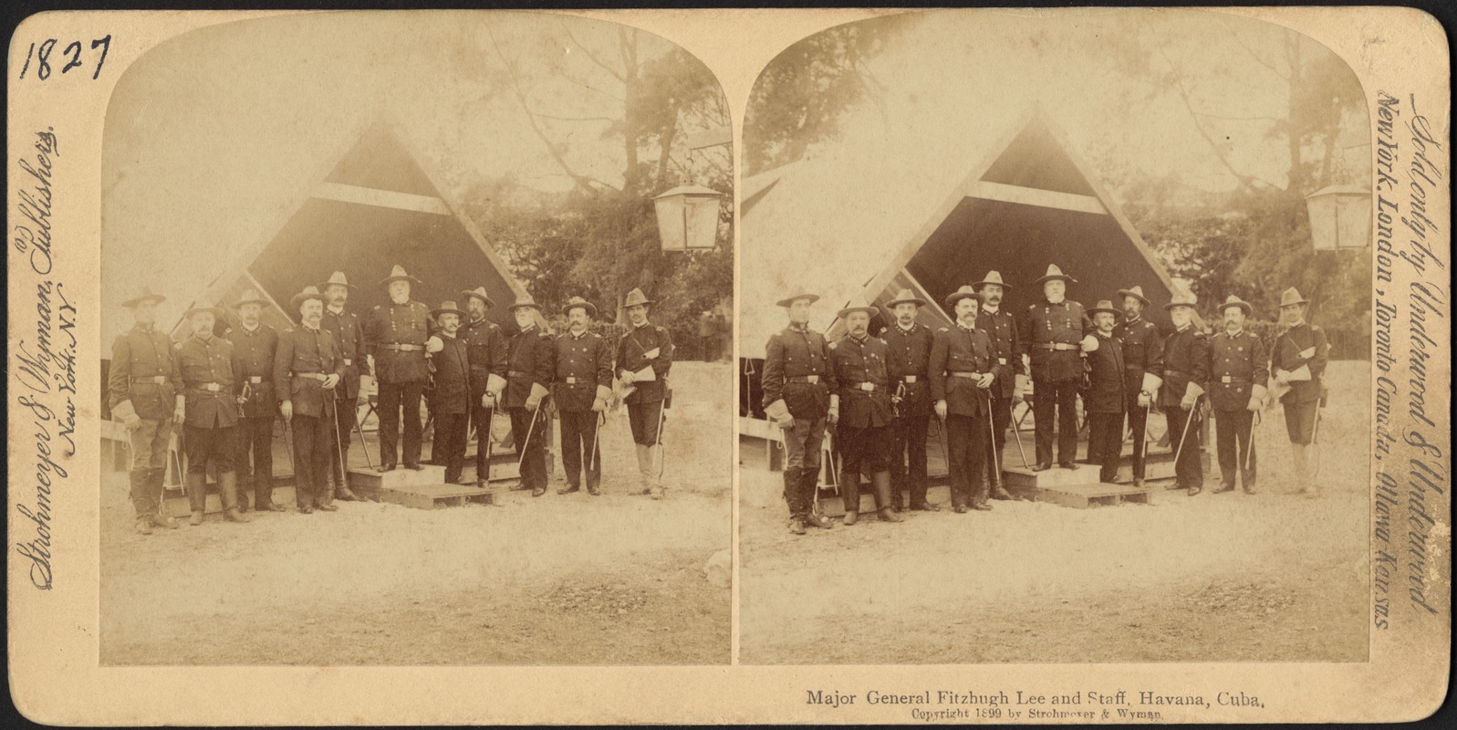 Major General Fitzhugh Lee and staff, Havana, Cuba