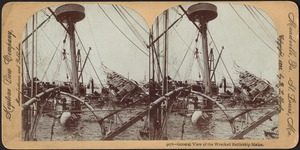 General view of the wrecked battleship Maine