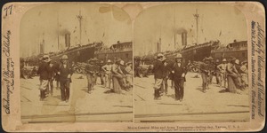Major General Miles and army transports - sailing day, Tampa, U.S.A.