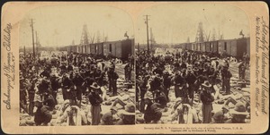 Seventy-first N.Y. Volunteers on the dock, day of sailing from Tampa, U.S.A.
