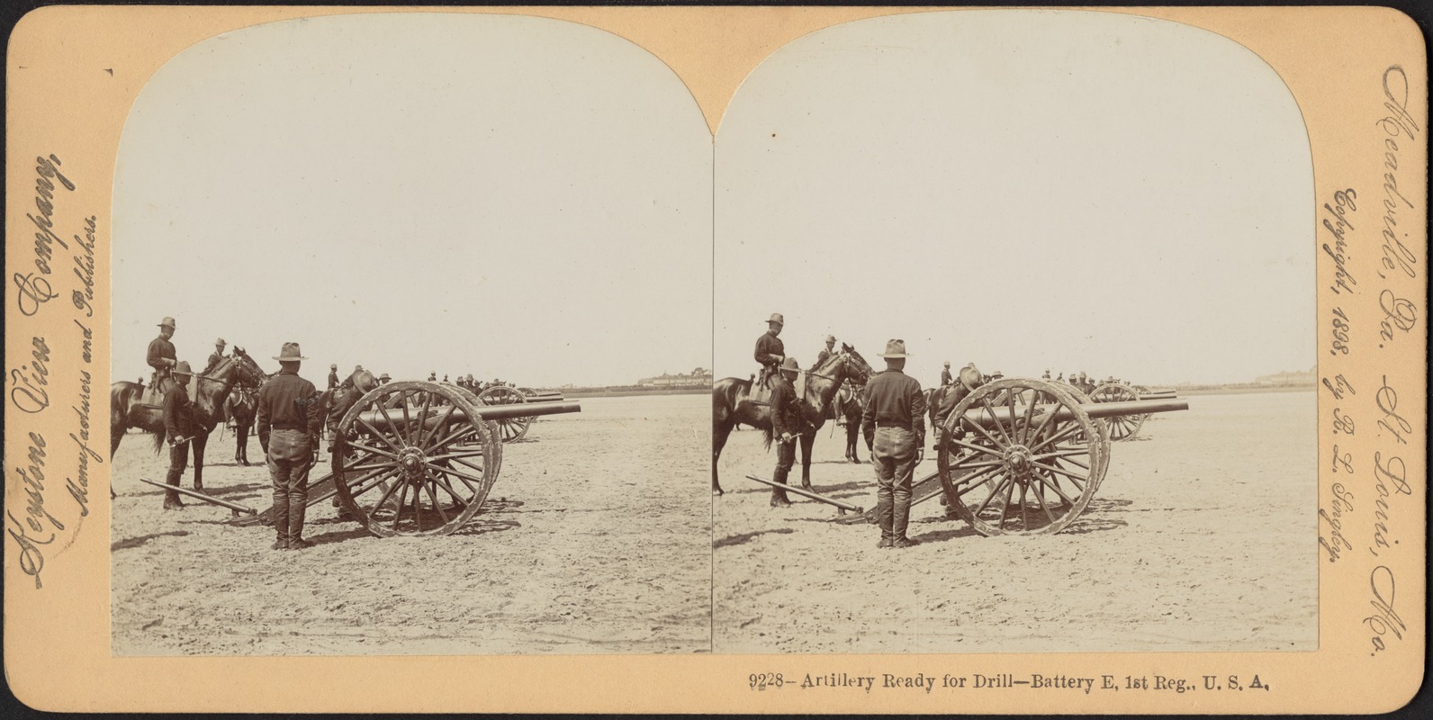 Artillery ready for drill - Battery E, 1st Reg., U.S.A.