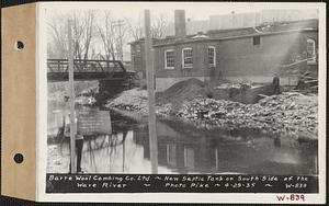 Barre Wool Combing Co. Ltd., new septic tank on south side of Ware River, Barre, Mass., Apr. 29, 1935