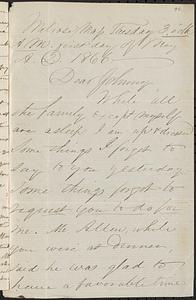 Letter from Zadoc Long to John D. Long, May 1, 1866