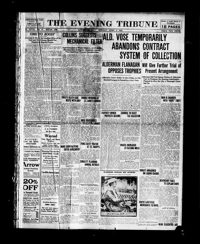 The Evening Tribune. April 02, 1923 - Digital Commonwealth
