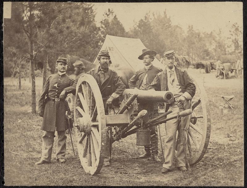 Capt. J.C. Tidball and officers, near Fair Oaks, June, 1862