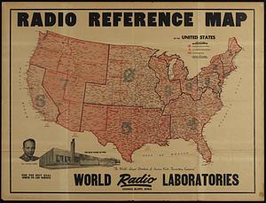 Radio reference map of the United States