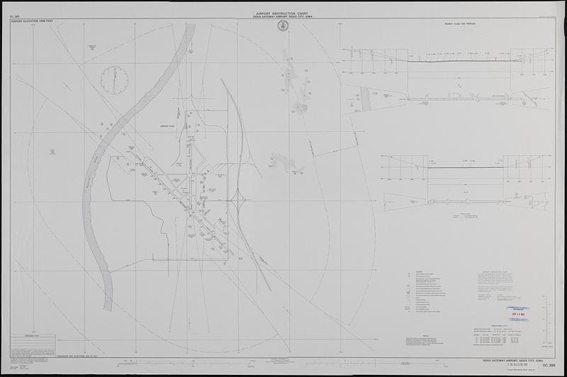 Airport obstruction chart, OC 395, Sioux Gateway Airport, Sioux City, Iowa