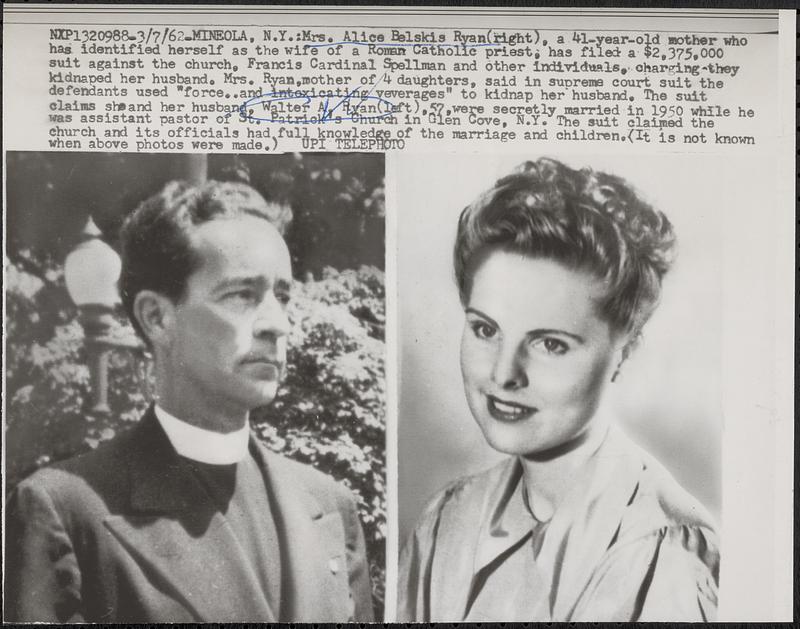Walter A. Ryan, Alice Belskis Ryan