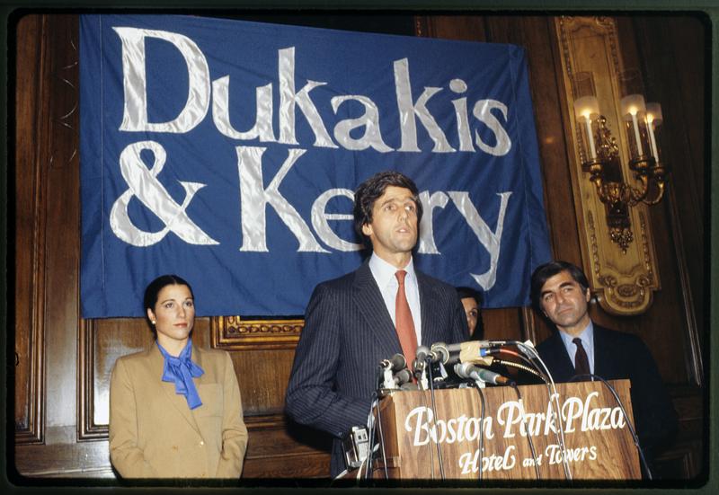 Boston 1982: John Kerry at news conference after election as Lt. Gov.