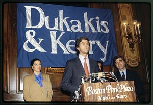 Boston 1982: John Kerry at news conference after election as Lt. Gov.