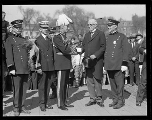 Superintendent Crowley (R)  and Commissioner Hultman at the Charlestown Navy Yard