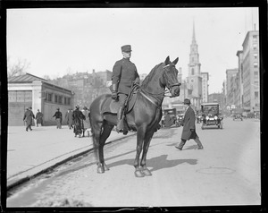 Mounted cop on Tremont Street