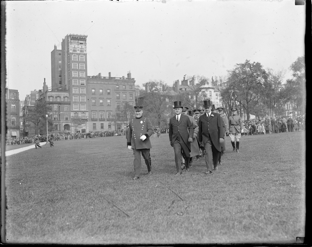 Heads of the Boston Police including Superintendent Michael H. Crowley