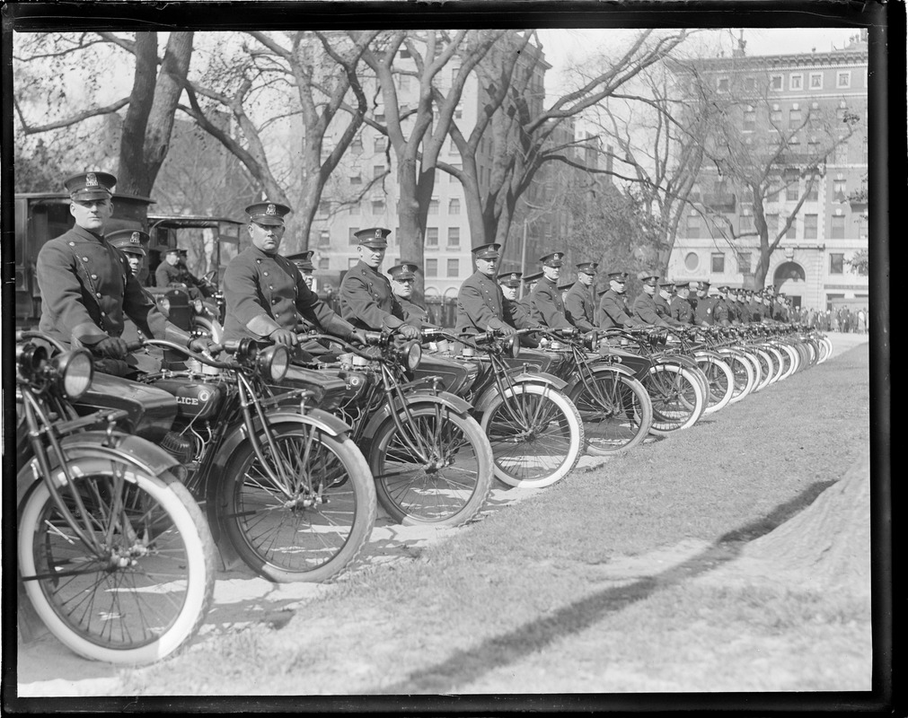 Motorcycle cops, Boston Common