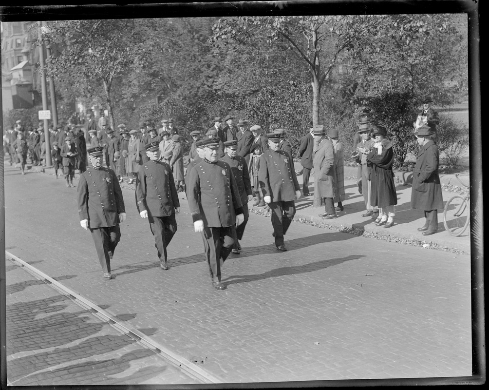 Superintendent of Boston Police Michael H. Crowley and staff