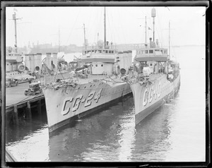USCG rum chasers no. 24 Burrows and no. 10 Wainwright at Navy Yard
