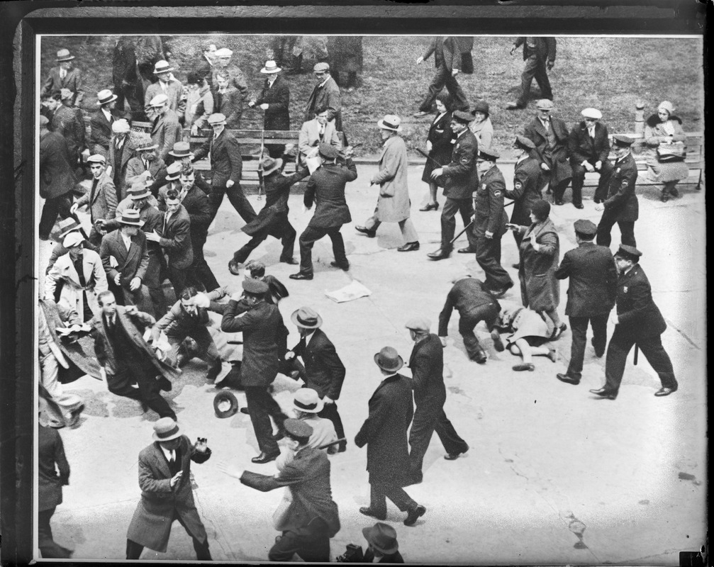 "Reds" riot in Battery Park