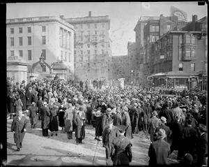 Crowds in front of State House
