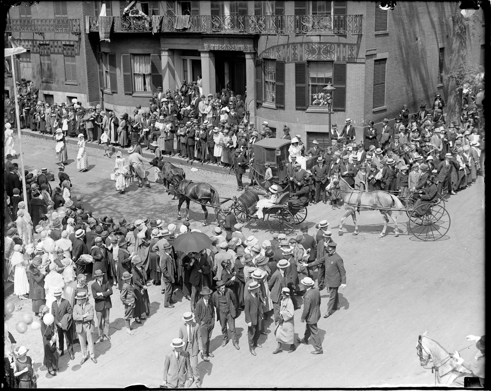 Old Boston celebration, climbing Beacon Hill