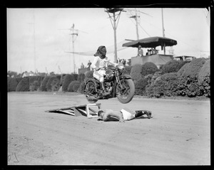 Motorcycle stunt at Brockton Fair