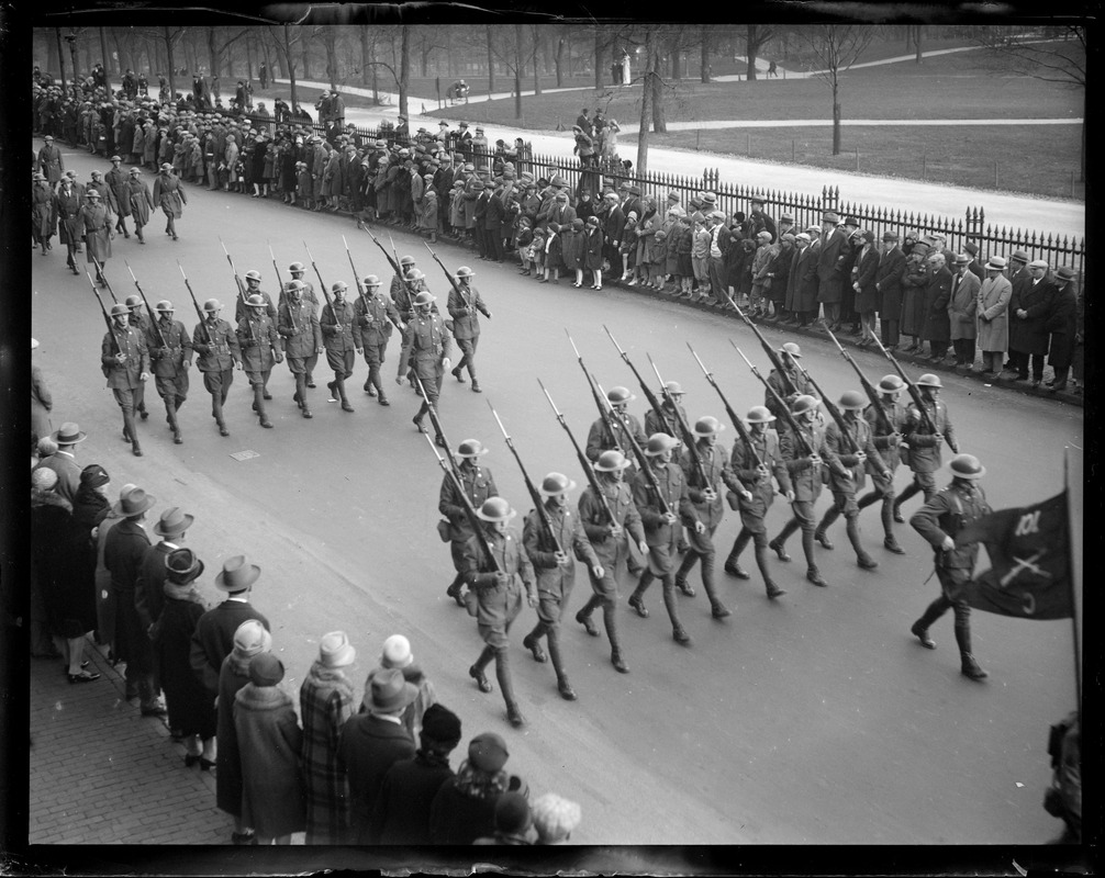 Armistice Day Parade - 101st Infantry on Beacon St.