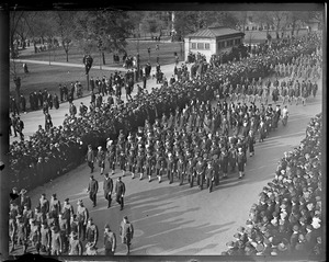 Red Cross Parade - Boston. War Vets parade in Boston.