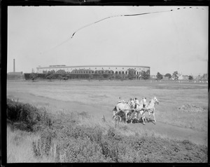 Chariot at Charles River Speedway, Harvard Stadium in background