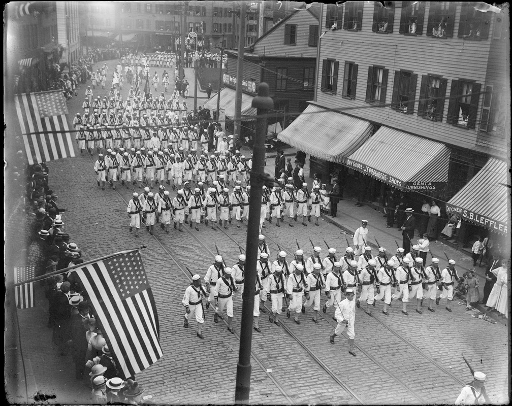 U.S. sailors in parade