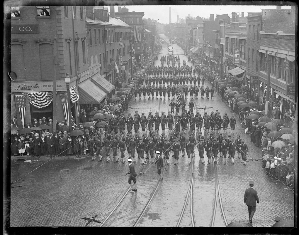 Parade through City Square, Charlestown Digital Commonwealth