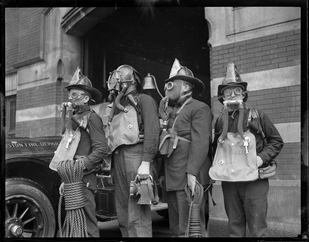 Rescue Co. 1 tries on gas masks