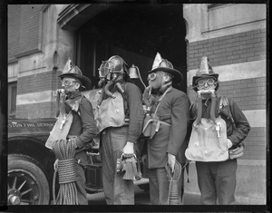 Rescue Co. 1 tries on gas masks
