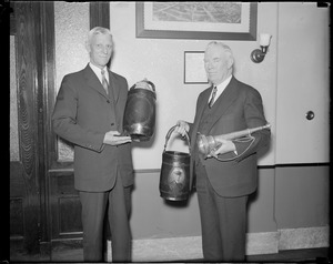 Fire commissioner Edward A. McLaughlin and Chief Henry A. Fox