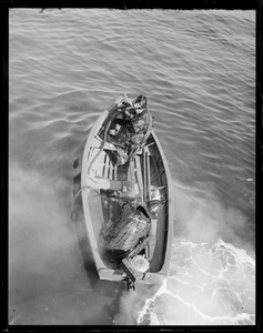 Miniature fireboats used in Boston to fight fires under wharves
