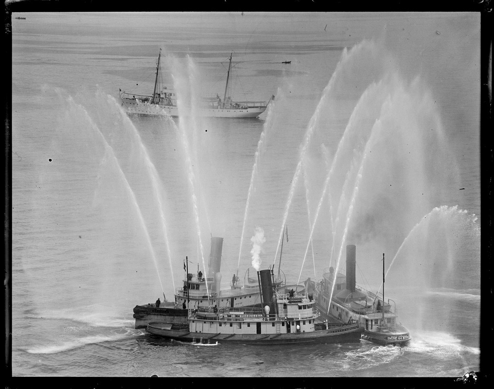Fireboats on display, Engines 31, 44 and 47, Boston Harbor