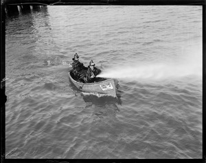 John P. Dowd Engine no. 47, miniature fireboat used to fight fires under wharves