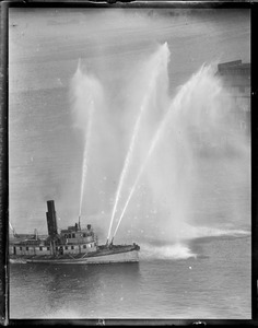 Fireboat puts on a show
