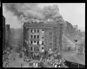 Five alarm fire on Canal St., Haymarket Square