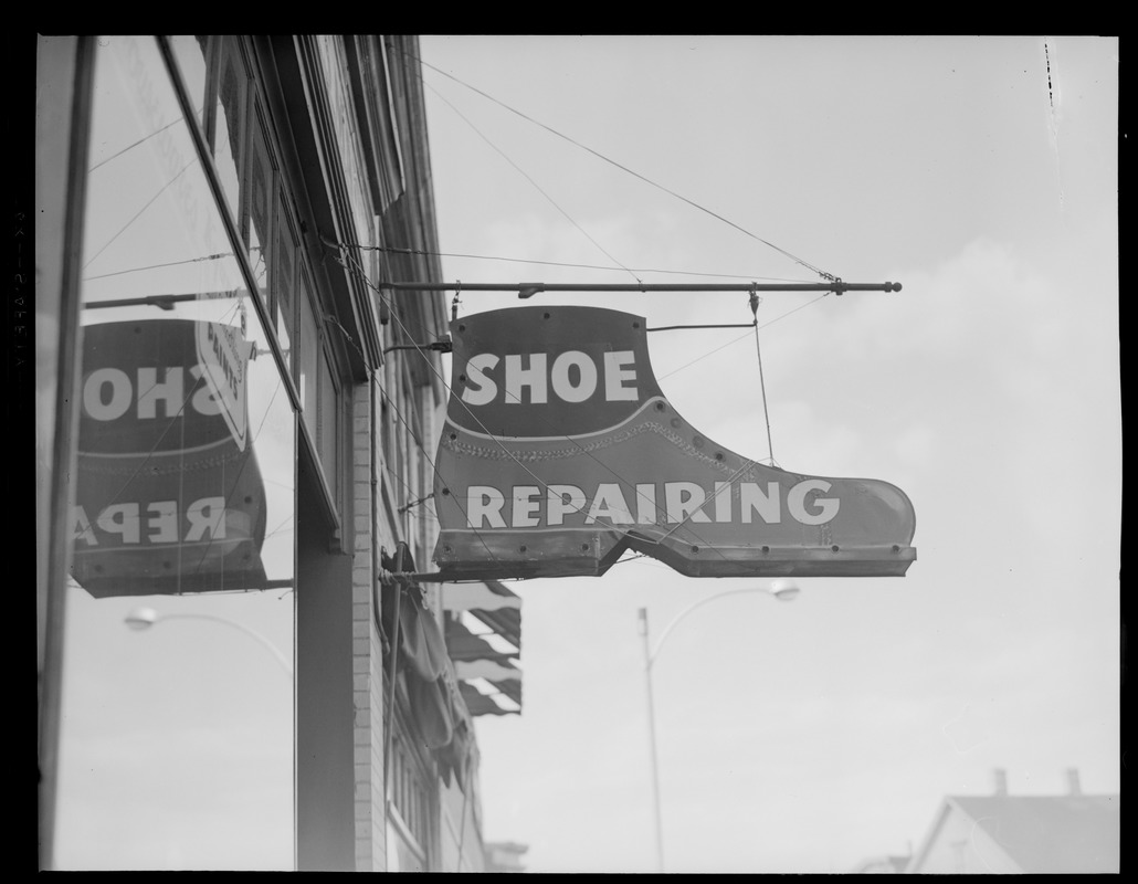 Silent advertising in Boston: Shoe repairing