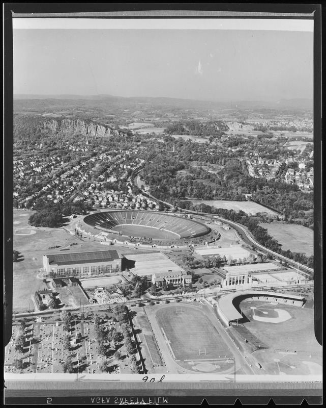 Aerial view of stadium complex