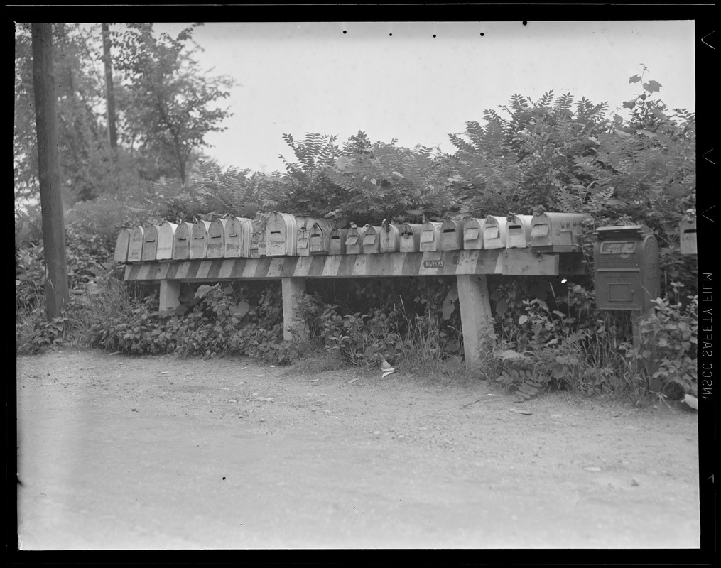 Row of letter boxes