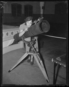 Woman with telescope