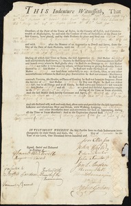 William Dunn indentured to apprentice with Jonathan Bemis of Watertown, 6 September 1790