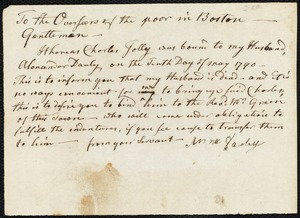 Charles Jolly indentured to apprentice with Alexander Danby of Mansfield, 10 May 1790