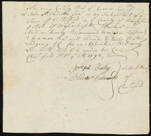 James Brown indentured to apprentice with John Stephenson, Jr. of Chesterfield, 17 February 1792