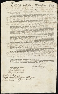 Susanna Foster indentured to apprentice with George Longley of Boston, 17 March 1792