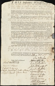 Joseph Whitmore indentured to apprentice with James Avery of Machias, 2 August 1792