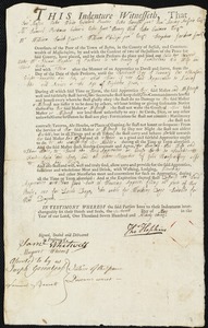 Julia Ann Scriever indentured to apprentice with Thomas Hopkins of Portland, 17 May 1793