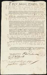 Susanna Grear indentured to apprentice with Elias Tuckerman of Boston, 12 August 1793