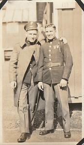 Two unidentified U.S. Marines at U.S. Marine base Quantico, VA